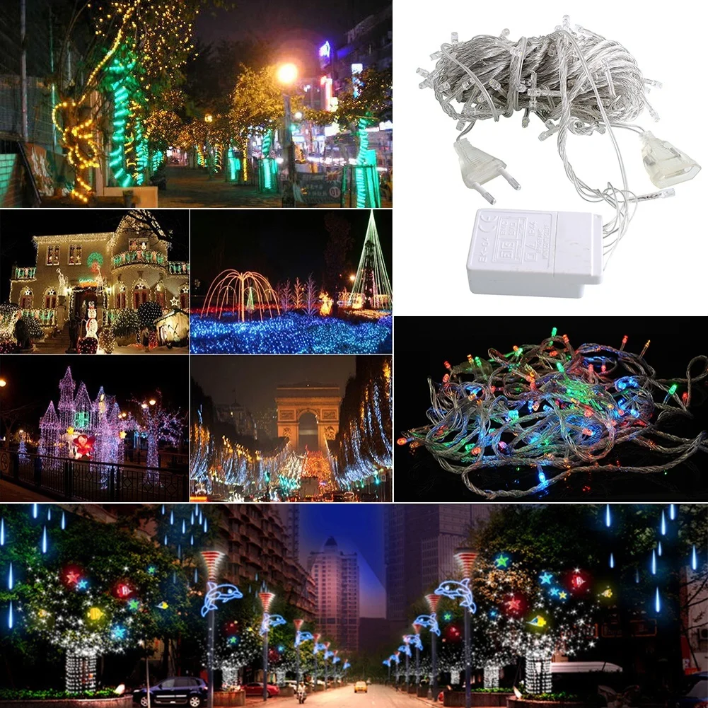10 м 100-светодиодный светильник, свадебное украшение, девичник, вечерние украшения, рождественские украшения для дома, Navidad, Q
