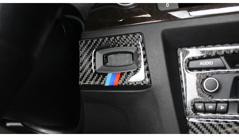 Yootobo для BMW E90 E92 E93 углеродного волокна фар переключатели декоративная рамка Накладка для украшения приборной панели литья Стикеры