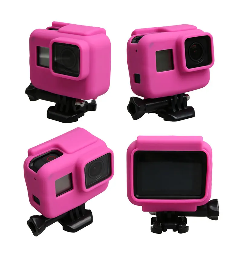 Colorful Soft Silicone Rubber Frame Protective Case for GoPro Hero 5 Black Protective Cover for Go Pro 5 Camera Accessories (3)