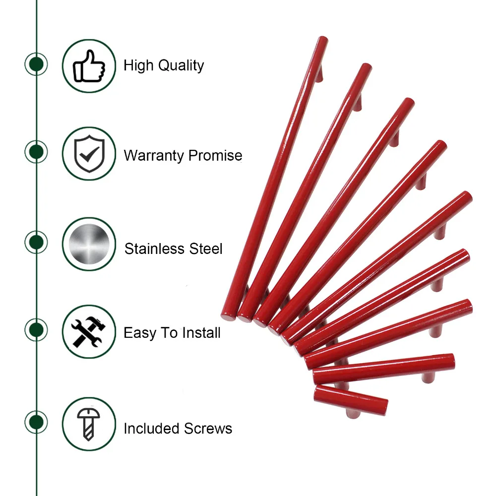 Probrico красные дверные ручки шкафа ручки ящика кухонный шкаф дверные ручки ручка для раздвижной двери шкафа современная мебель фурнитура
