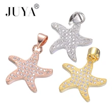 Мода Starfish Подвески для DIY Браслеты Jewellery высокое качество Медь микро проложить AAA Циркон Rhinestone Подвеска для Цепочки и ожерелья