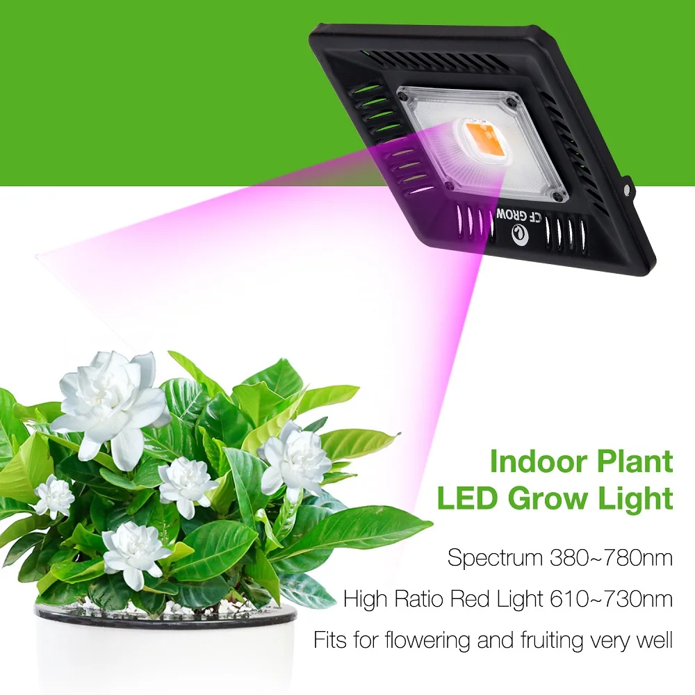 

CF Grow COB LED Grow Light Ultra-Thin Waterproof Full Spectrum Greenhouse Hydroponics Grow for Vegetable and Bloom Indoor Plant