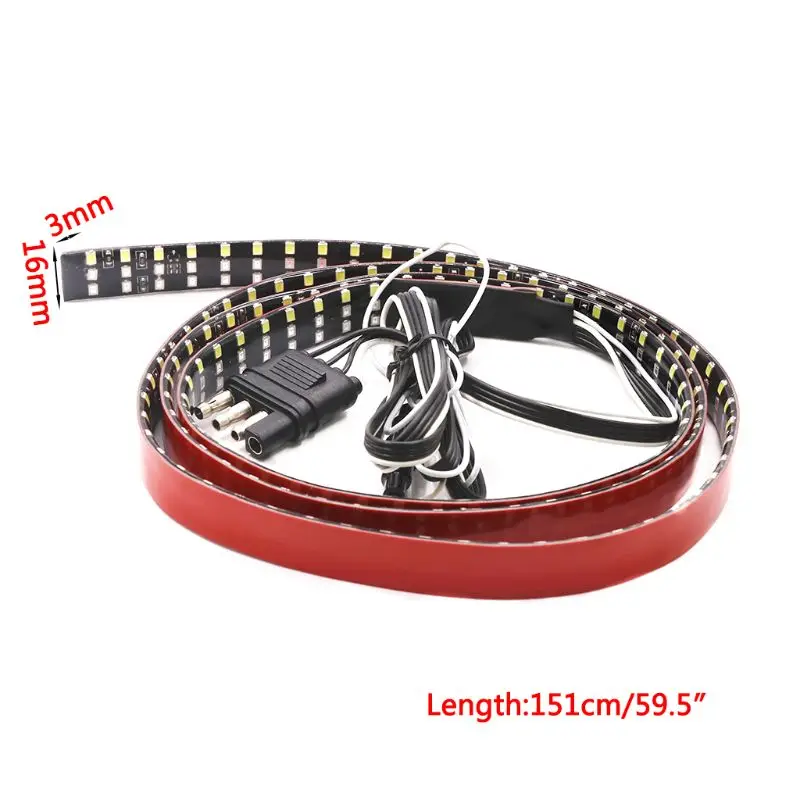 

New 60Inch Triple Row 5-Function Truck Tailgate LED Strip Light Bar With Reverse Brake Turn Signal For SUV qyh