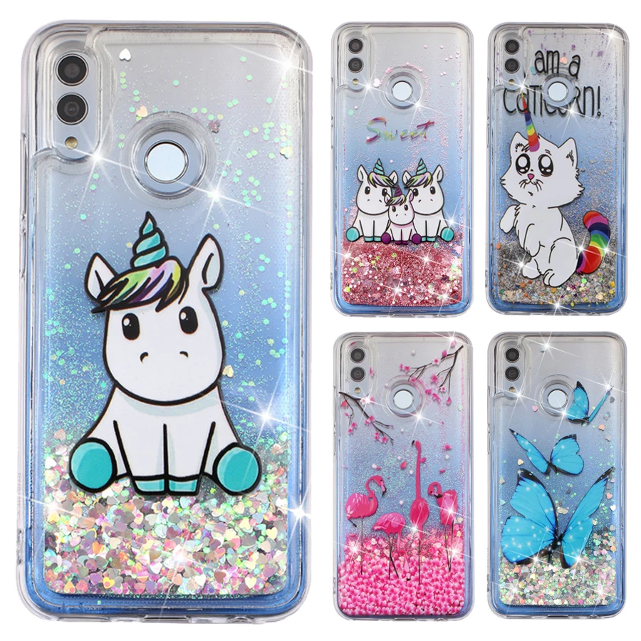 

Honor 8C Unicorn Case on sFor Coque Huawei Honor 8C Cover for Huawei Honor8C Case Soft Flamingo Liquid Dynamic Phone Cases Etui