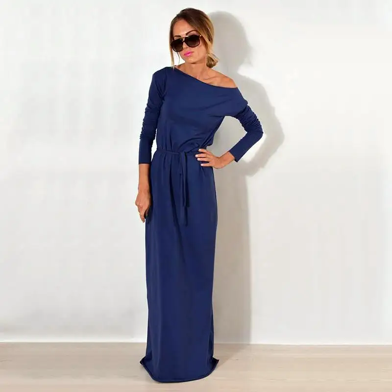 Женское платье макси на одно плечо с длинным рукавом|long loose dress|loose dressmaxi party dress |