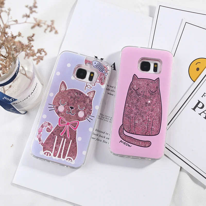 Чехол с жидким блеском для Samsung Galaxy S10 S9 S8 Plus S7 Edge A3 A5 2017 A7 2018 Xiaomi Redmi Note 7 5 4 4X 4A 5A S2 Mi 8 |