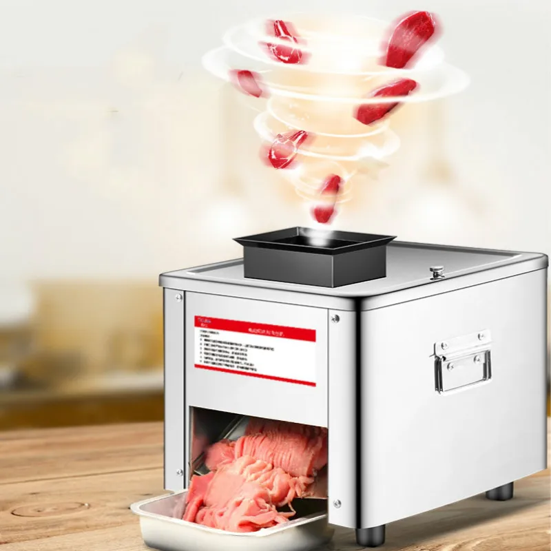 

850W multi-function 304 stainless steel Meat cutting machine Commercial Slicer Desktop Automatic electric dicing machine