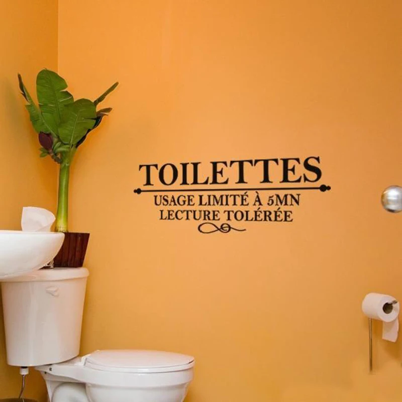 Free shipping Creative Wall Decals wc motto Bathroom Wall stickers Home Decor Toilet Decal DIY