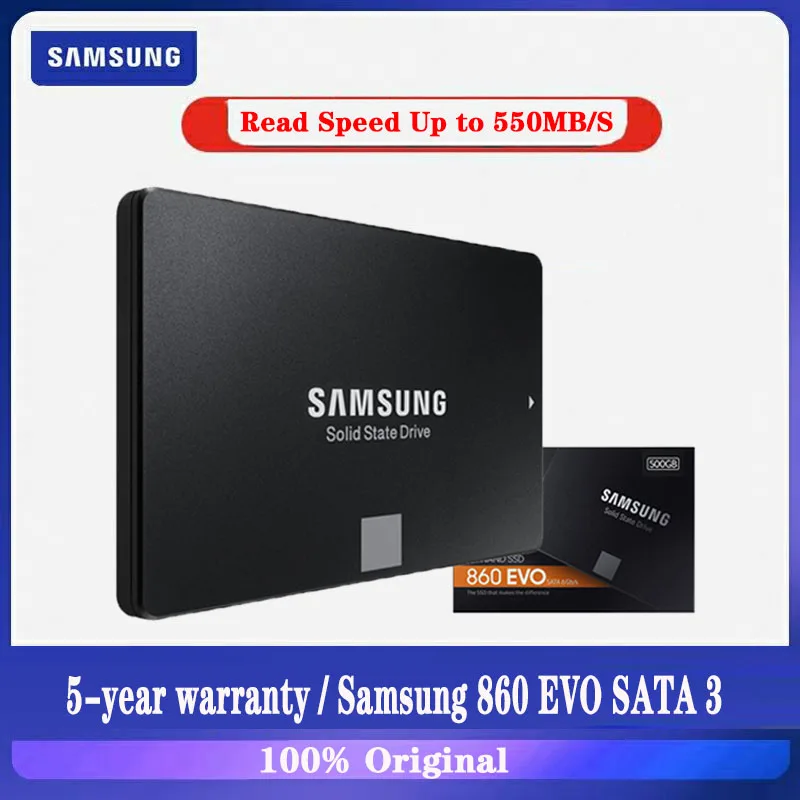 SAMSUNG внутренний SSD 860 EVO 250 ГБ твердотельный диск HD Жесткий диск SATA 3 2,5 для ноутбука Настольный SSD диск 500 г 1 т 850EVO 120 г