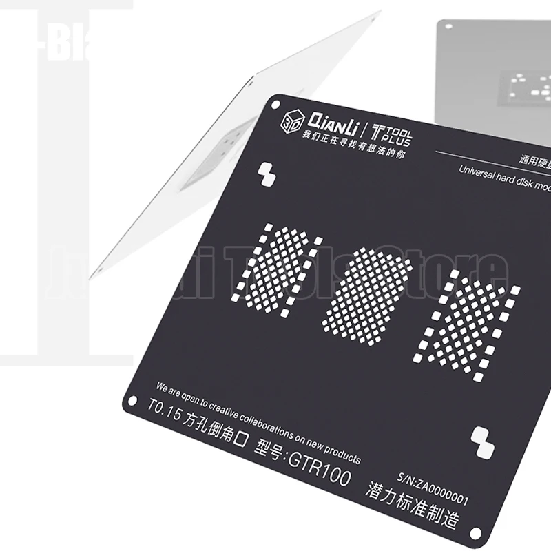 Qianli 3D универсальный модуль жесткого диска NAND GTR100 BGA черный трафарет растительная