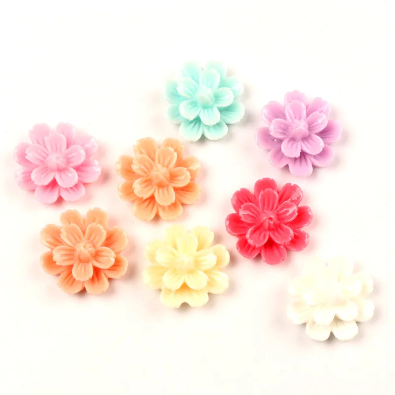 

30/50pcs Mixed Resin Flower Flatback Cabochon Jewelry Findings Scrapbooking For Jewelry Making Charms Pendants Accessories Diy