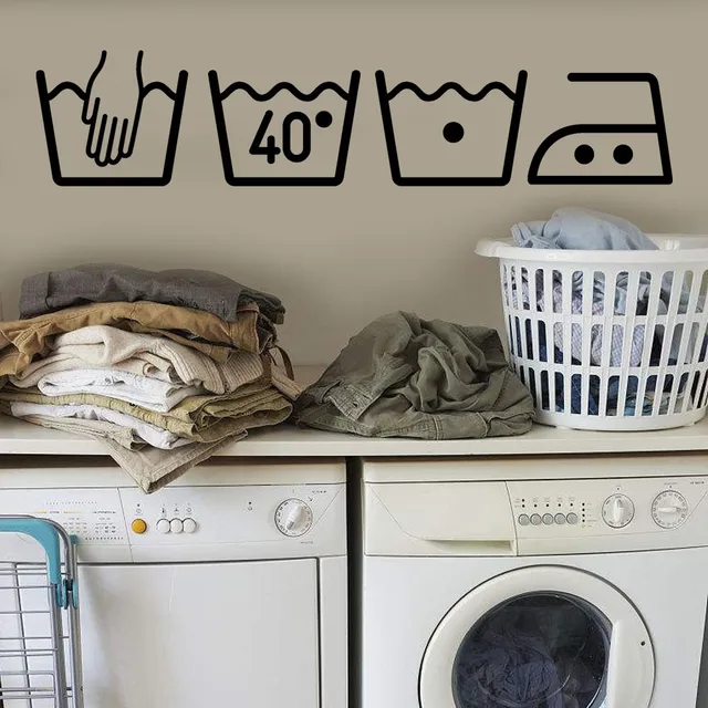 2018 Hot Sale Washing Machine Removable Art Vinyl Mural Home Room Decor Wall Stickers On the Wall For Laundry Rooms FK3