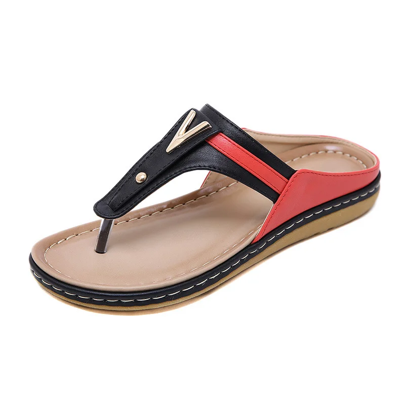 Cena 2020 letnie kobiety buty klapki damskie sandały plażowe Plus Size kobiety sandały płaskie kobiety klapki moda luksusowa marka A912