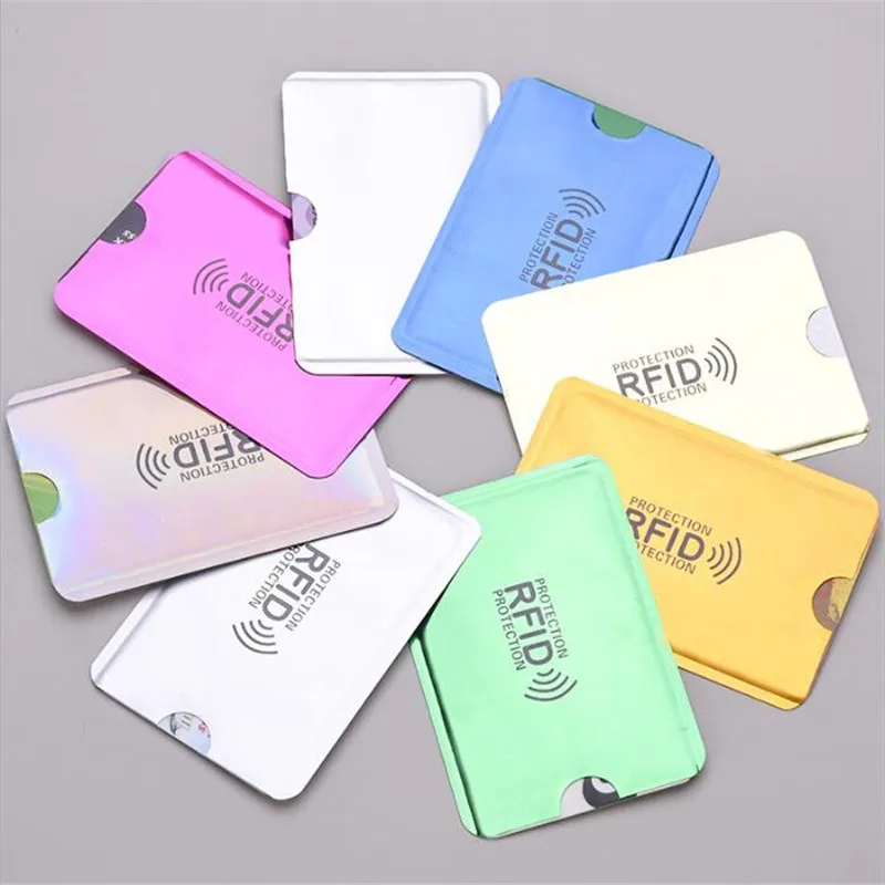 

10PC Anti Rfid Blocking Reader Lock Card Holder Id Bank Card Case Protection Aluminium Metal Smart Anti-theft Credit Card Holder