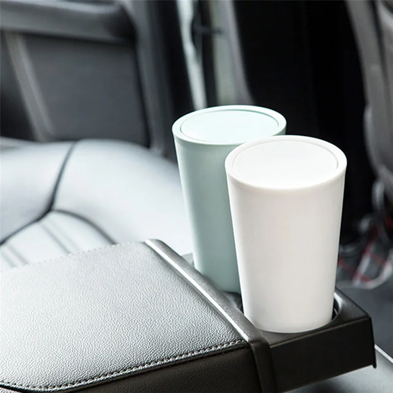 

1pc Mini Creative Covered Trash Can Portable Eco-friendly Plastic Living Room Office Car Bin Bathroom/Desktop/Kitchen Litter Bin