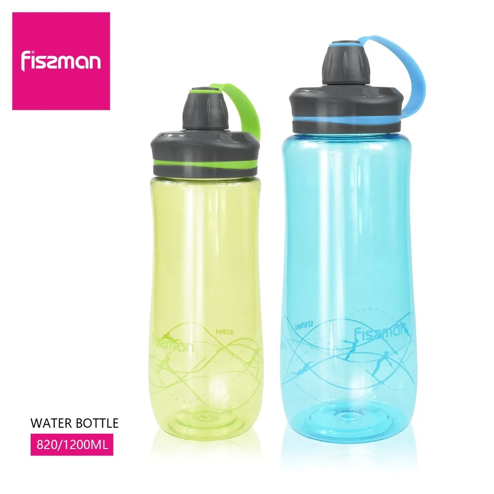 

FISSMAN 820ml 1200ml Climbing Hiking Portable Camp Sports Shaker With Rope Direct Drinking large capacity Water Bottle 29oz 42oz