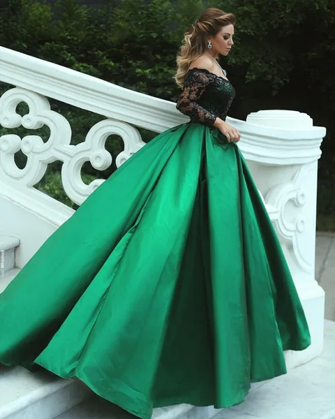 Бальные платья, бальное платье с длинным рукавом, vestido de 15 anos de debutante, милое 16 платье, Дубай, арабское бальное платье, зеленый, синий