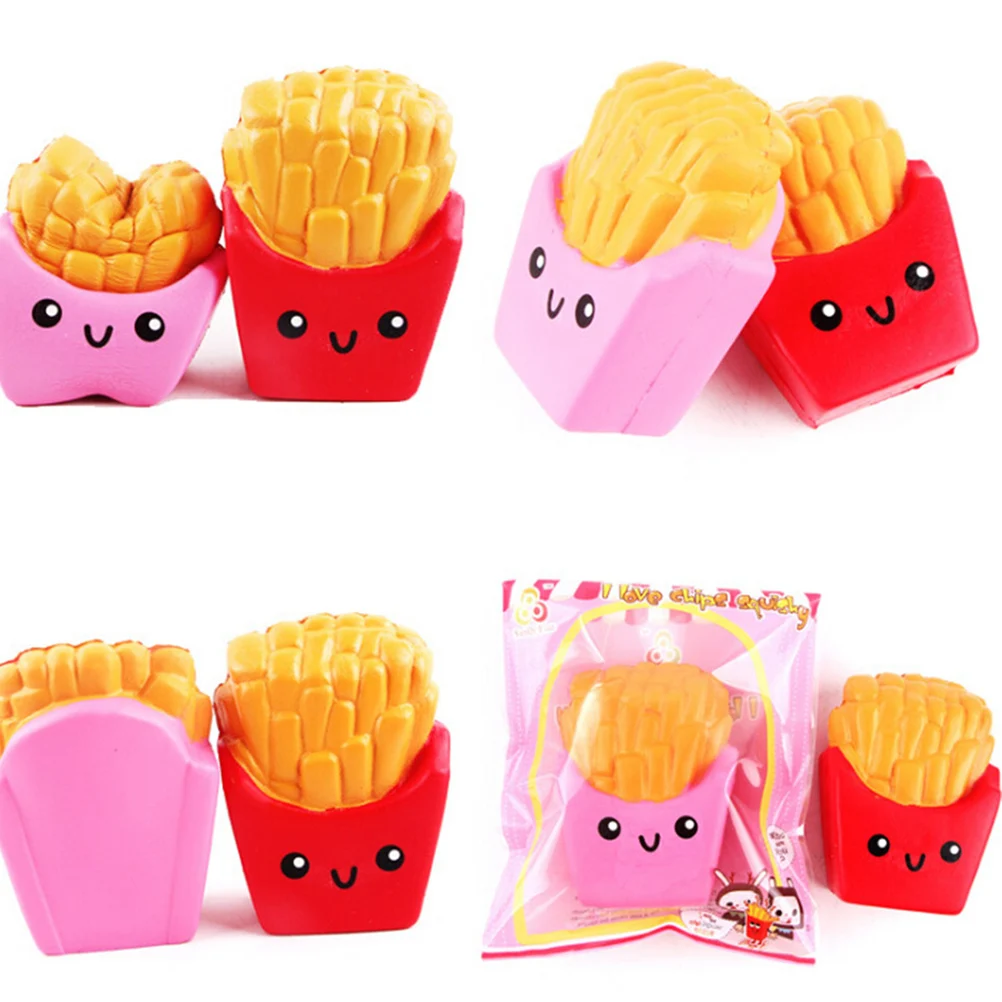 Мягкие игрушки Jumbo French Fries Эластичные полиуретановые игрушки для снятия стресса Антистресс мягкий при нажатии игрушки Ароматические Poke it