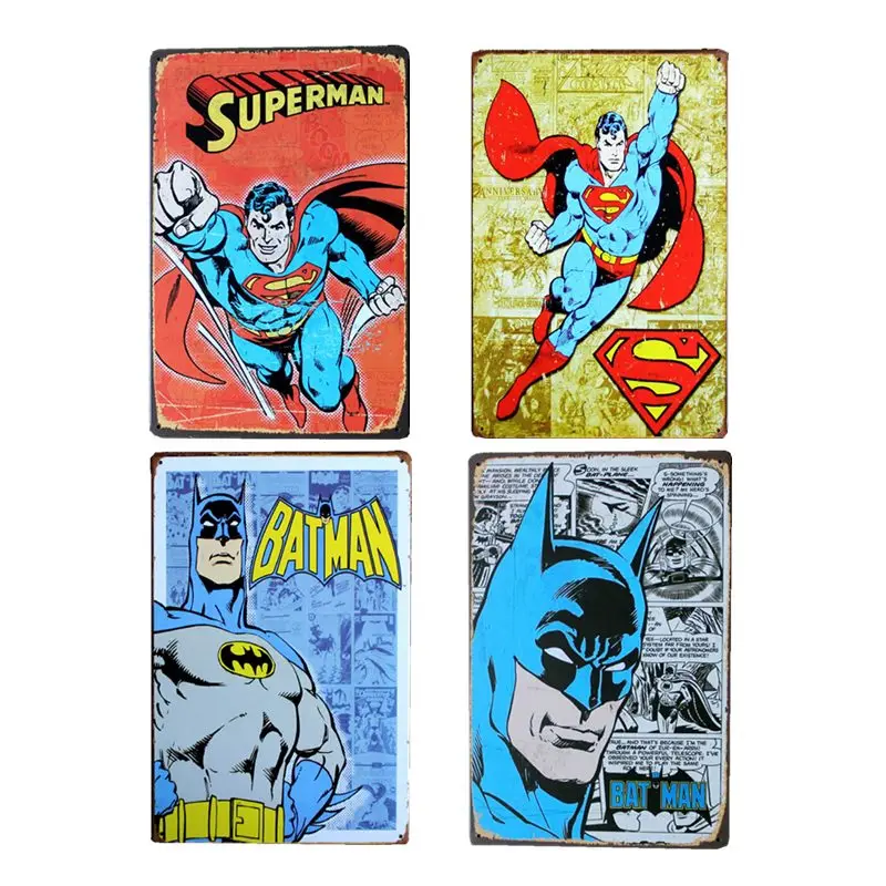 US SELLERE wholesale home decor Marvel comics Batman metal tin sign
