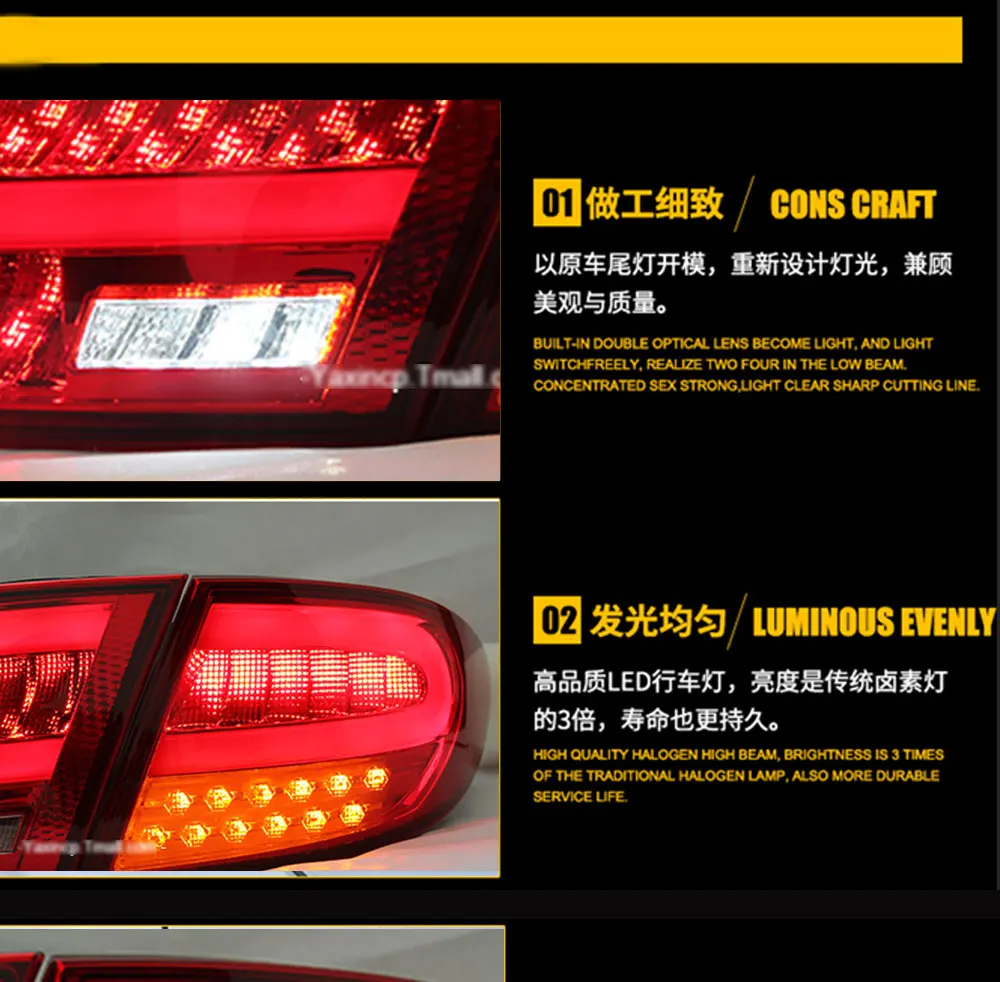 KOWELL автомобильный Стайлинг для Mazda 6 светодиодный задний светильник s 2005-2013 для мазда 6 задний светильник DRL+ тормоз+ Парк+ сигнал