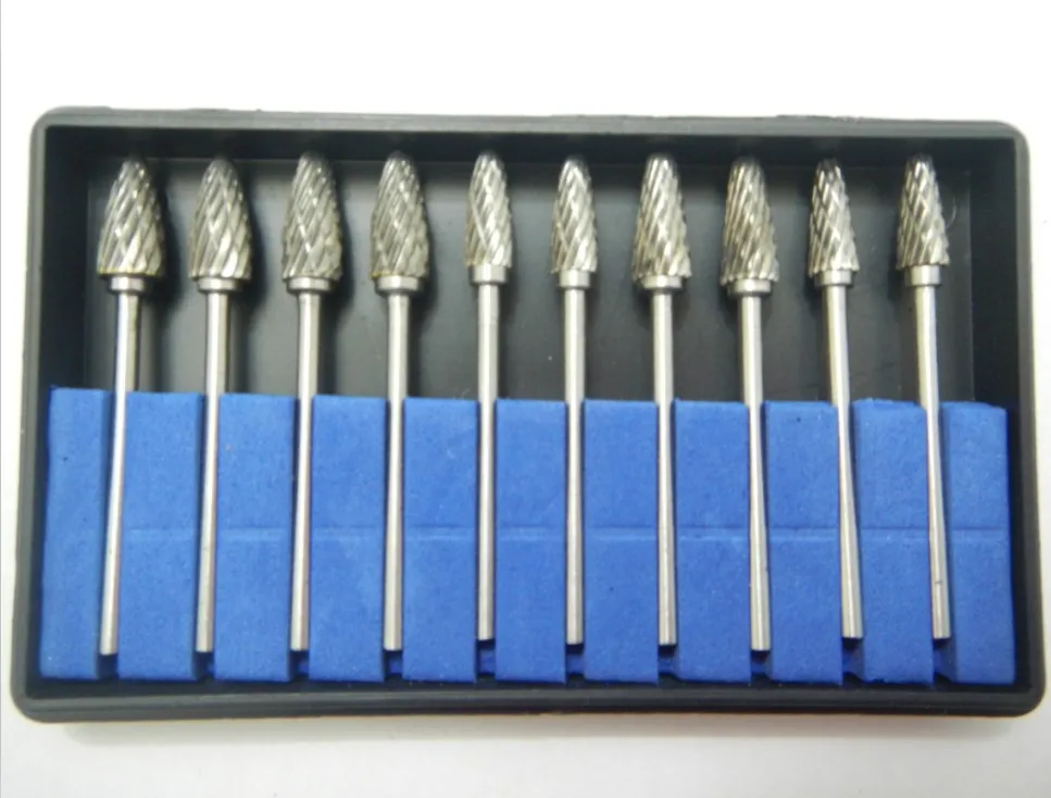 

10 Pieces Dental Lab Titanium Nitrate Carbide Burs Burrs New Hot Sale