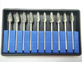 

10 Pieces Dental Lab Titanium Nitrate Carbide Burs Burrs New Hot Sale