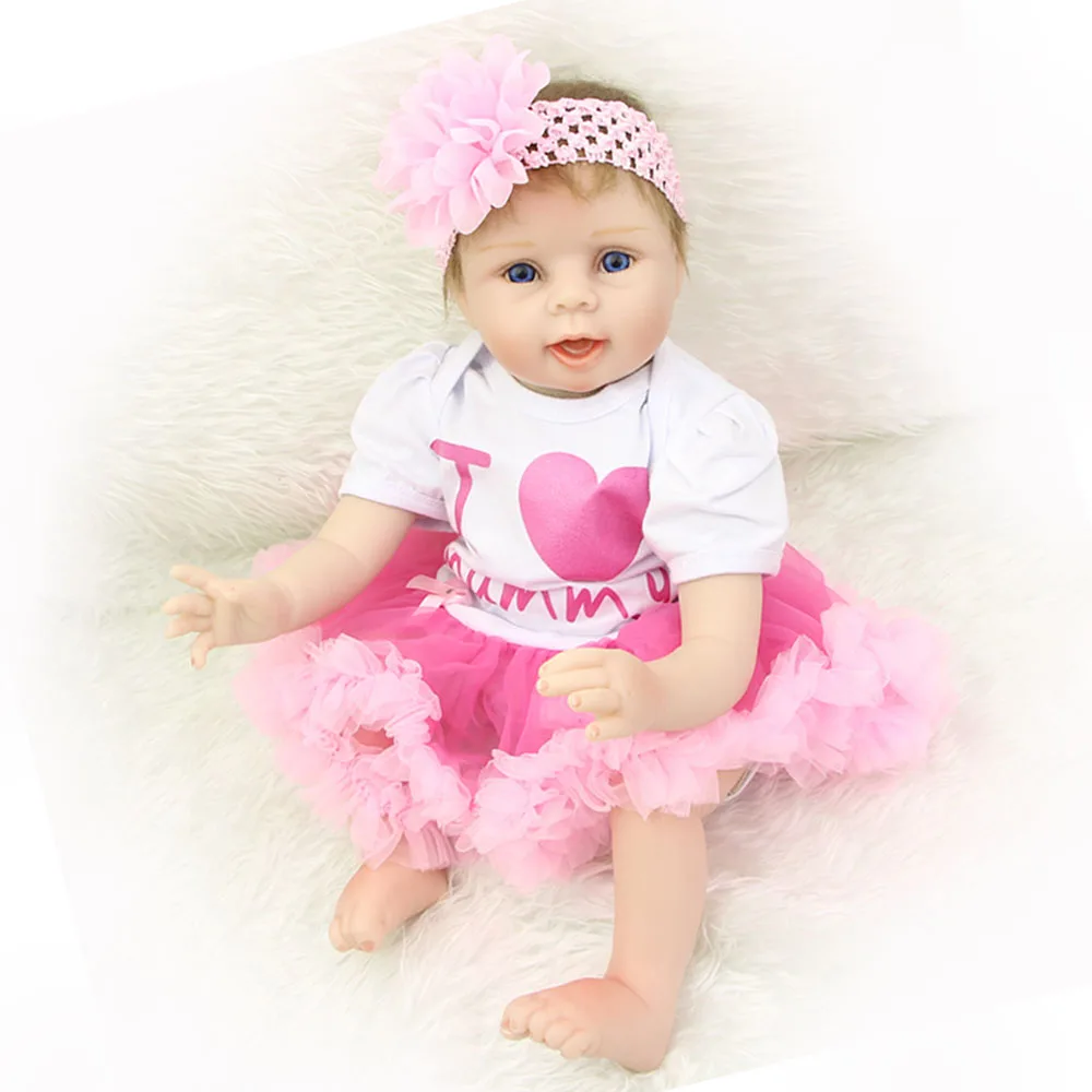 

Realistic Reborn Babies 55 cm Soft Silicone New Born Baby DIY Toy Boneca Reborn Dolls Girl Truly Princess Kid Birthday Xmas Gift