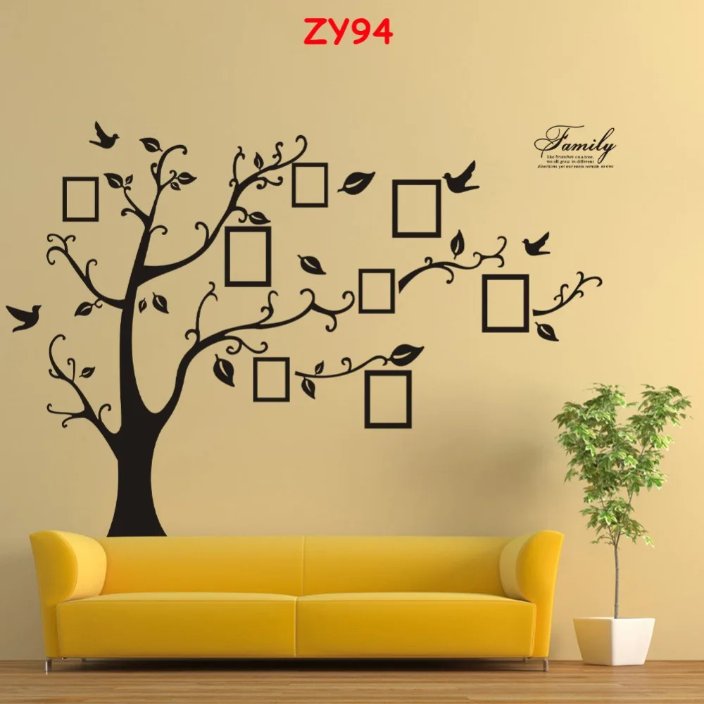 20 مجموعة 5 تصاميم للإزالة شجرة العائلة إطار الصورة ملصقات الحائط pvc الشارات كبيرة للفن تزيين المنزل غرفة المعيشة التلفزيون جدار