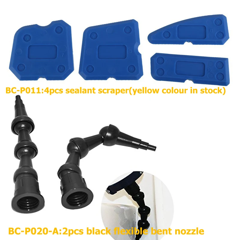 BC-P011 and BC-P020-sealant scraper and flexible bent nozzle-1