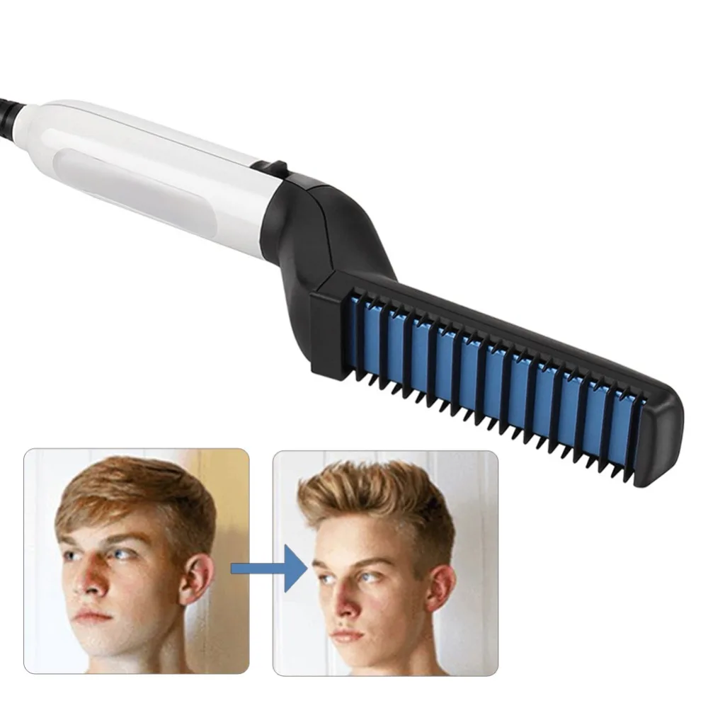 

Men Quick Beard Straightener Styler Comb Multifunctional Hair Curling Curler Tool Electric Hair Styler For Men Permed Clip Comb