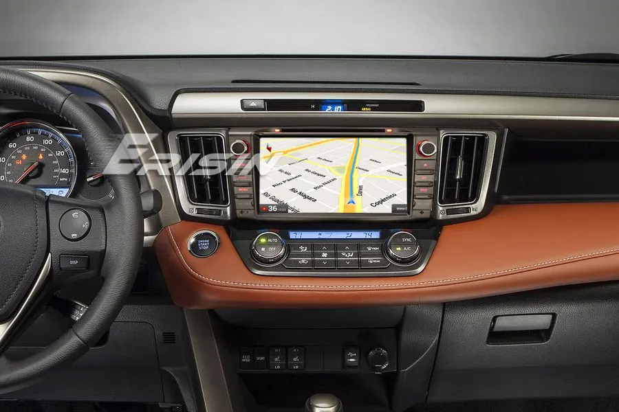 Sale 8" Quad-Core Android 9.0 Pie OS Car DVD Multimedia Navigation GPS Radio for Toyota RAV4 2013-2015 with Split Screen Support 3