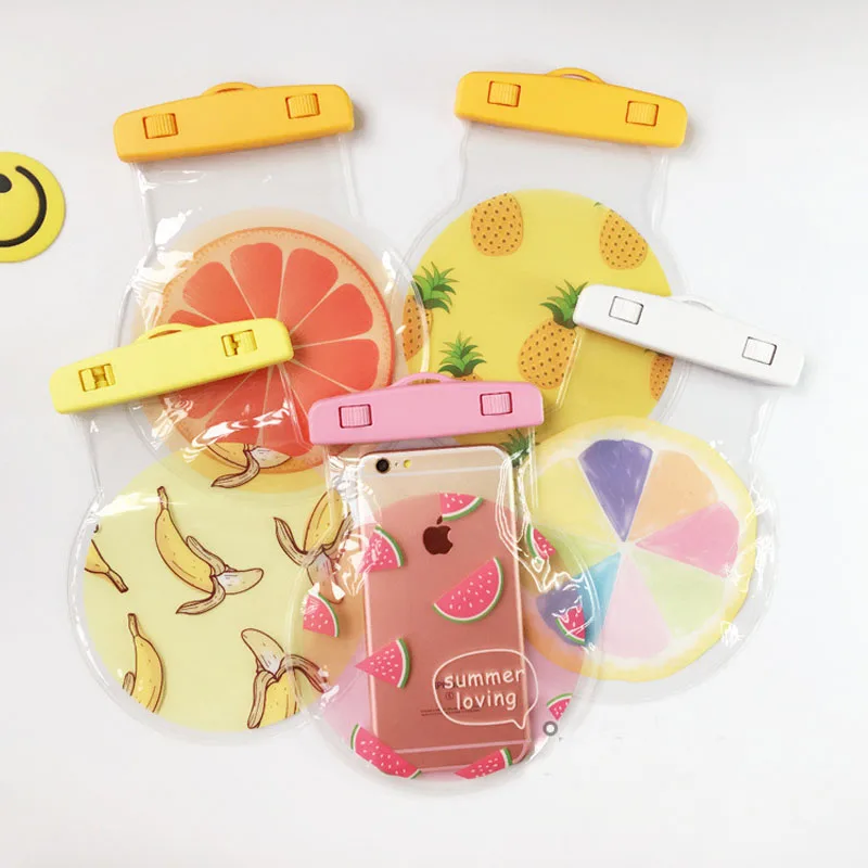 

2018 Summer Cute Cartoon Waterproof Swimming Bag 6 inch Universal Transparent Touch Screen Underwater Pouch for iPhone Xiaomi LG
