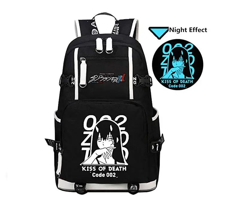 

DitF DARLING in the FRANXX Anime Printing Backpack ICHIGO MIKU ZERO TWO Cos Women Backapck Canvas School Bags for Teenage Girls
