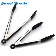 Sweettreats 2 предмета/партия " /12" барбекю щипцы для барбекю щипцы силиконовые кухня Кулинария сервировка салата щипцы для барбекю щипцы Нержавеющая сталь ручки посуды