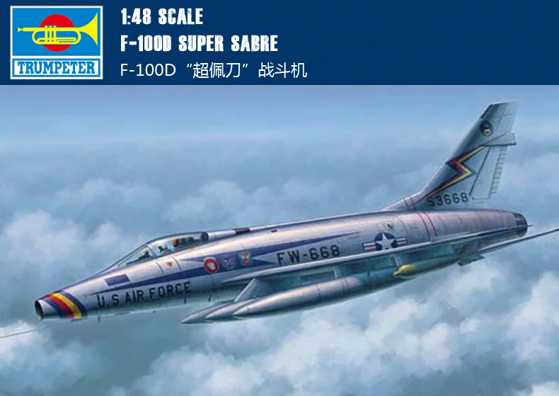 Модель Trumpeter 1/48 02839 F-100D Super Saber | Игрушки и хобби