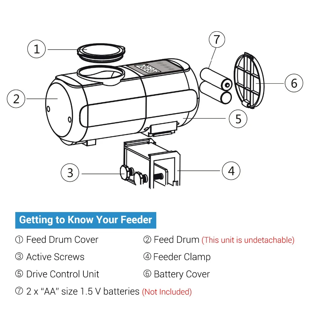 NICREW Electronic Automatic Fish Feeder Food Dispenser Timer Automatic