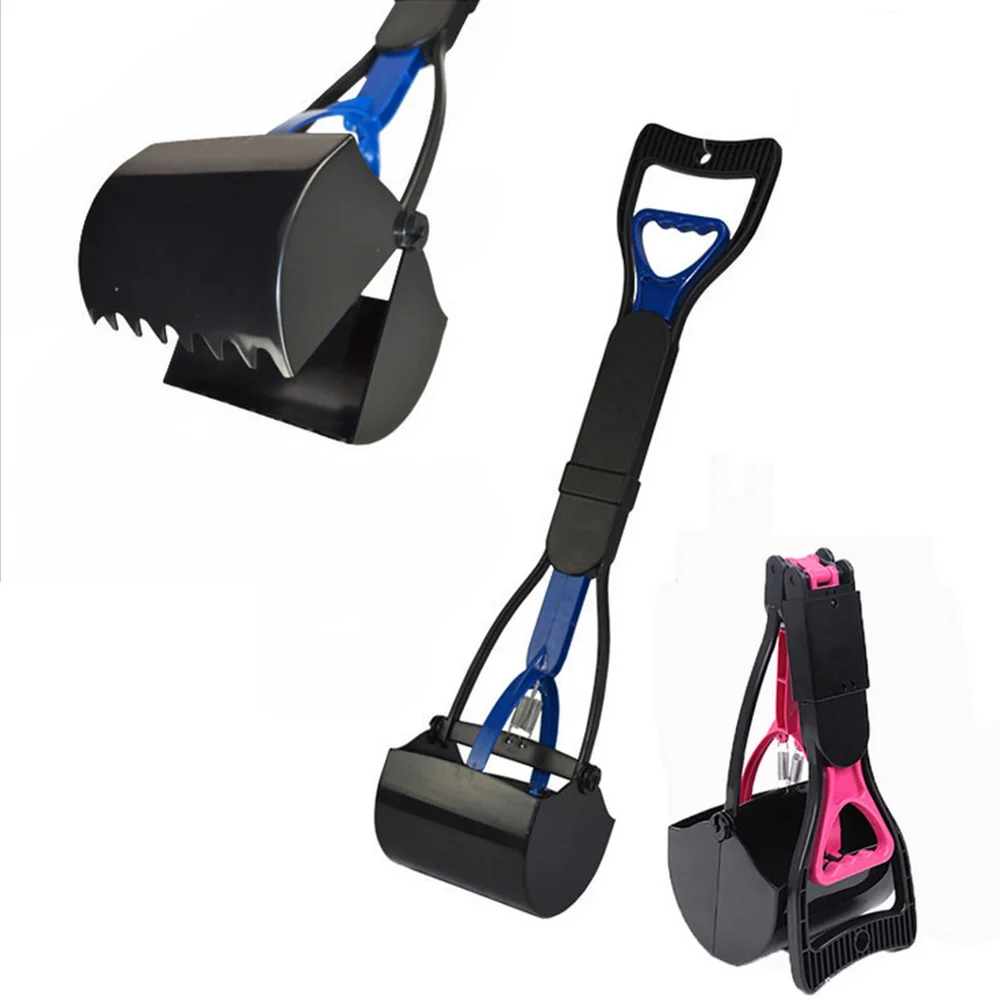 Pet Pooper Scooper Long Handle Jaw Poop Scoop Clean Pick Up Animal