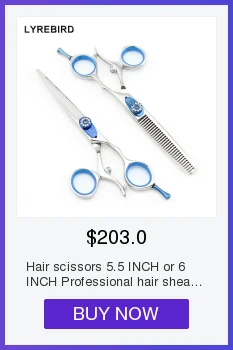 Японские Ножницы для волос Серебристые 5,5 дюймов 6 дюймов Парикмахерские ножницы очень острые оптом Lyrebird 5 компл./лот Новинка