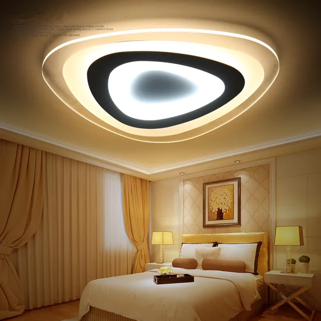 Ultrathin Triangle Ceiling Lights Lamps For Living Room Bedroom Lustres De Sala Home Dec Led Chandelier Ceiling In Chandeliers From Lights Lighting