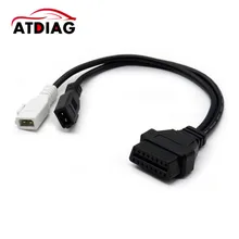 Адаптер VAG для AUDI 2X2 OBD1 OBD2 автомобильный диагностический кабель 2P+ 2P Подходит для AUDI 2X2Pin к OBD2 16Pin гнездовой разъем COM