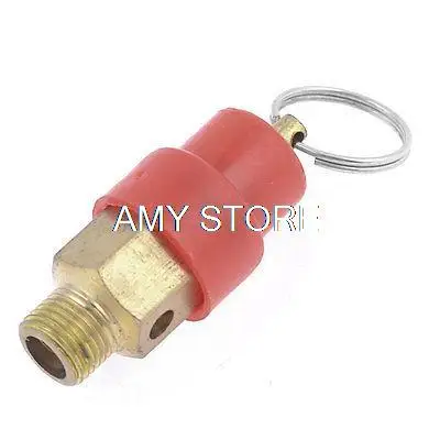 

1PCS Red or Yellow Gold Tone 1/8" 1/4" 3/8" 1/2" 3/4" BSPT Dia Male Thread Safety Air Pressure Relief Valve