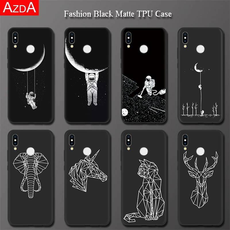 Чехол из ТПУ для Huawei P20 Lite P9 P10 P30 Pro Mate 10 20 P Smart 2019 Y6 2017 Y9 2018 Nova 3 3i 4 5 с астронавтом и