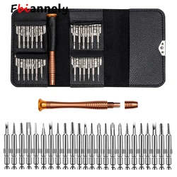 2022nova caixa de couro 25 em 1 torx chave de fenda conjunto kit ferramenta reparo do telefone móvel ferramentas manuais multitool para o iphone assista tablet pc