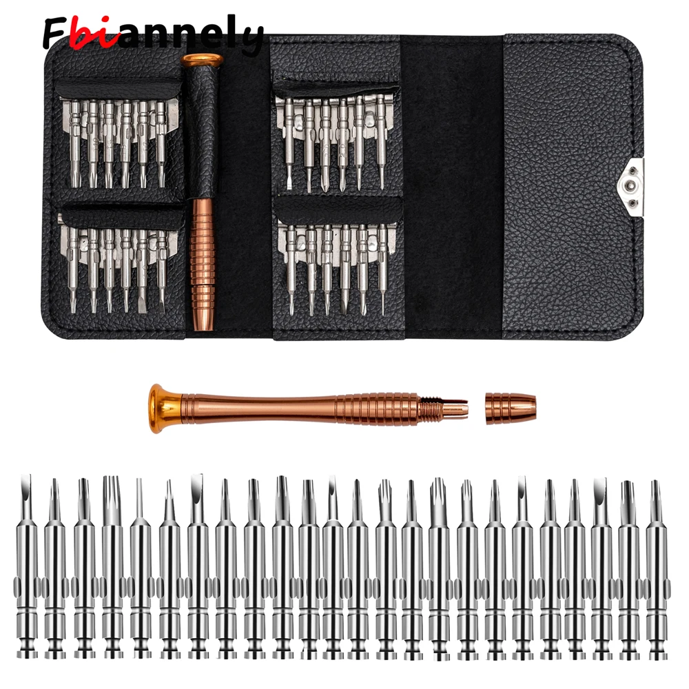 Leather font b Case b font 25 In 1 Torx Screwdriver Set Mobile Phone Repair font
