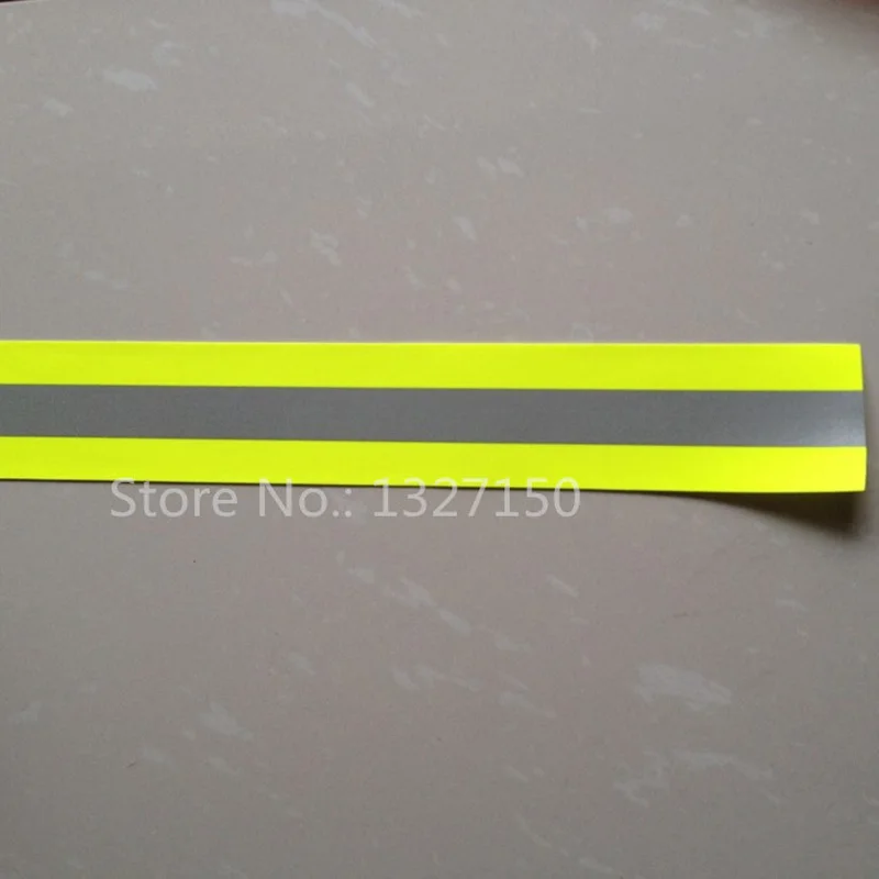 

50mmx5m Fluorescent Yellow Flame Fire retardant Reflective Fabric Warning Tape Edging Braid Trim Sew On For Clothes Pants Bag