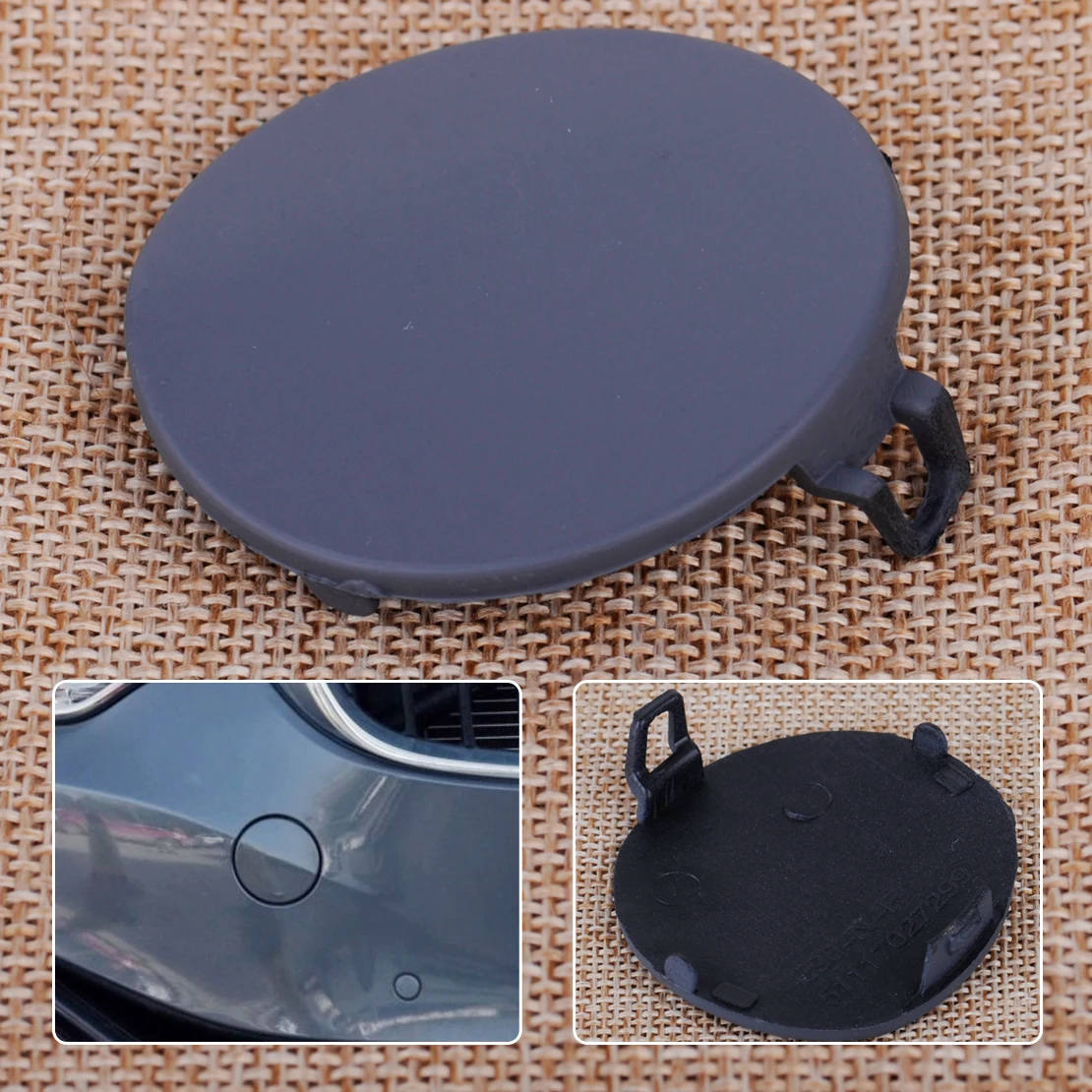 

CITALL 51117207299 51-11-7-207-299 1PC Grey Front Bumper Tow Hook Cover Cap Fit for BMW E90 E91 318i 320i 328i 330i 335i 335xi