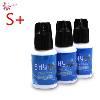 

Free Shipping 1 bottle 1-2s dry time Most Powerful Fastest Korea Sky Glue S+ for Eyelash Extensions ,5ml Black Cap