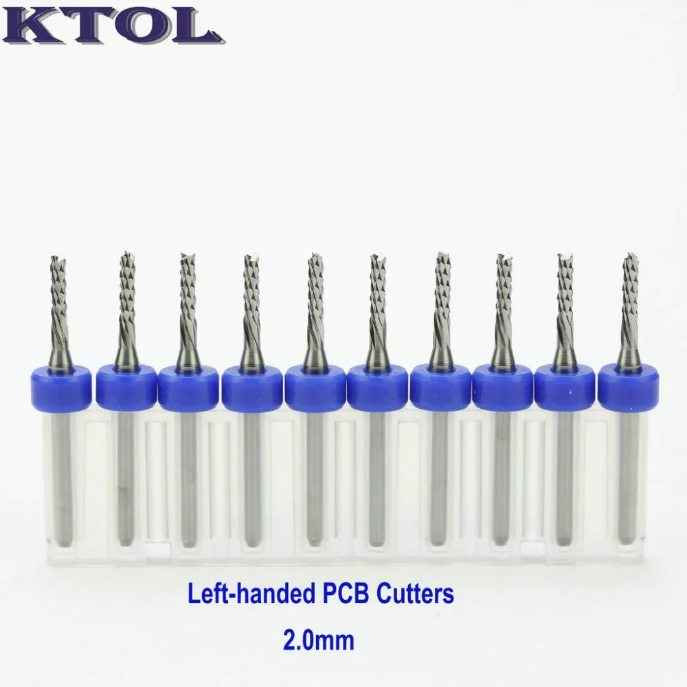 

Down Cut 2.0mm PCB Tungsten Carbide Milling Cutter Set Dremel Drill Bits CNC Router Tools End Mill for Cutting PCB Circuit 10pcs