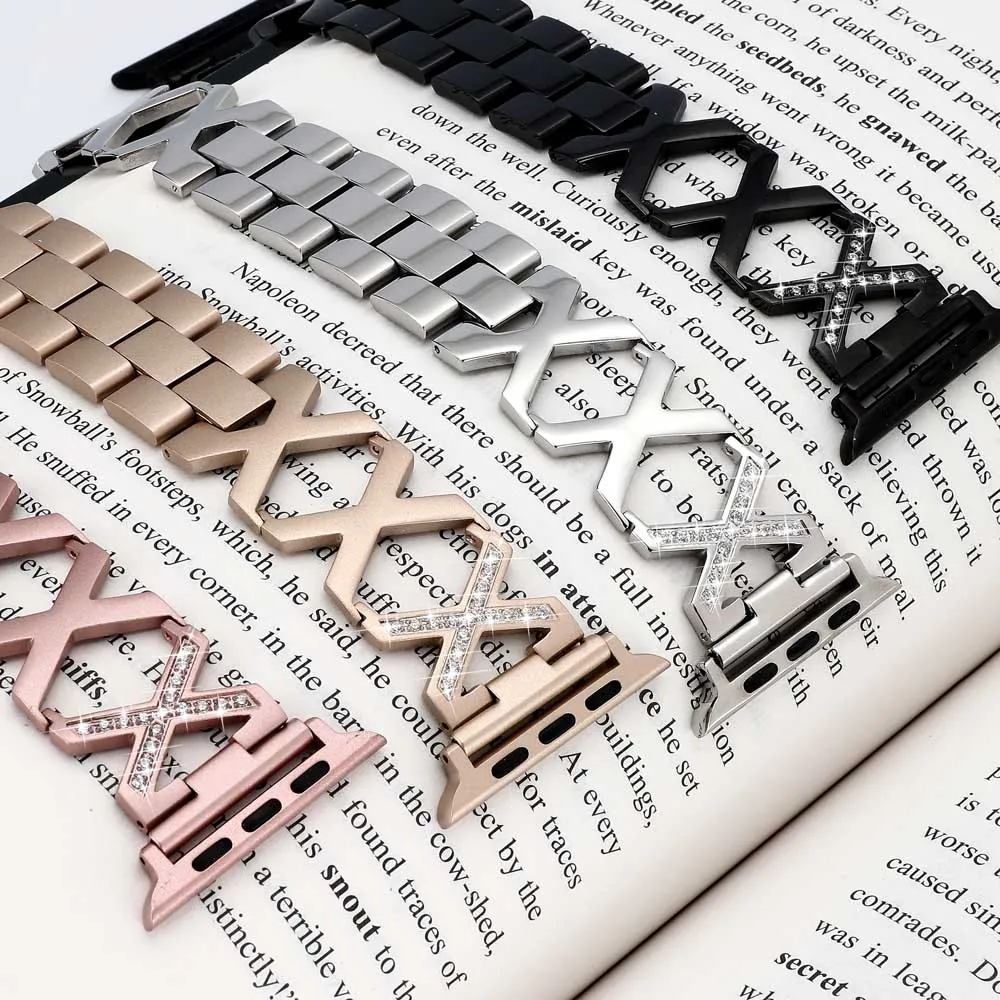 JOYOZY женские часы ремешок для Apple Watch 38 мм 42 мм Металлические Регулируемые модные элегантные роскошные для iwatch серии 3 2 1 браслет