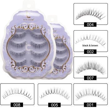 

ICYCHEER Makeup Air Eyelashes Set Long Natural Daily False Eyelashes Japanese Style Fakse Eyelash Extension [Grinding Tip Art]